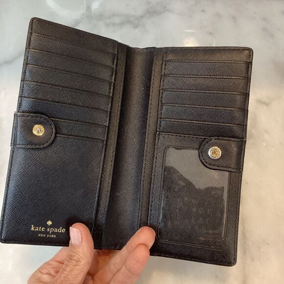 Kate Spade Shore Street Stacy Cruise Color Block Large Slim Bifold Wallet - Picture 11 of 14